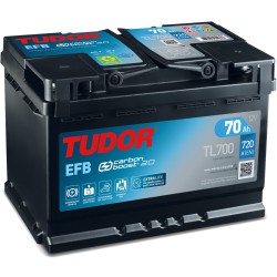 Bateria Start-Stop Tudor TL700 12V 70Ah 760A EFB para Aebi S S9/50 2000